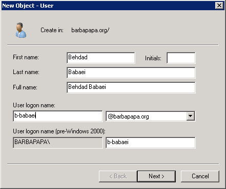 مدیریت کاربران در اکتیو دایرکتوری