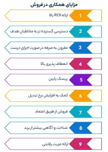 مزایای همکاری در فروش