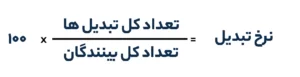 فرمول نرخ تبدیل